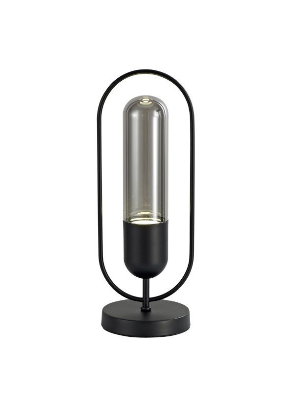 43cm Table Lamp 7W LED Black/Smoked
